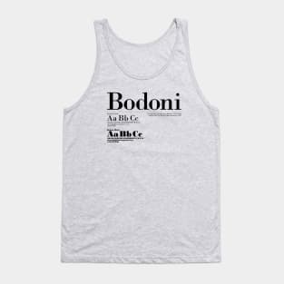 Type Geek - Bodoni Typeface Tank Top